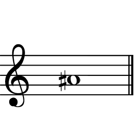 Notenlinie: Ais